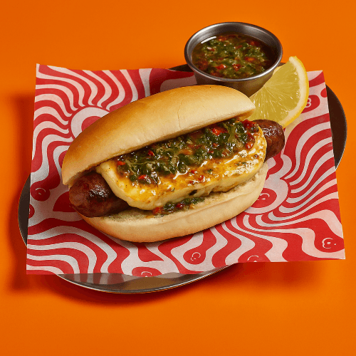 Choripán Chipotle con Provoleta