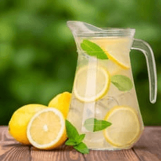 Small pitcher of lemonade