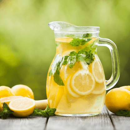Large pitcher of lemonade