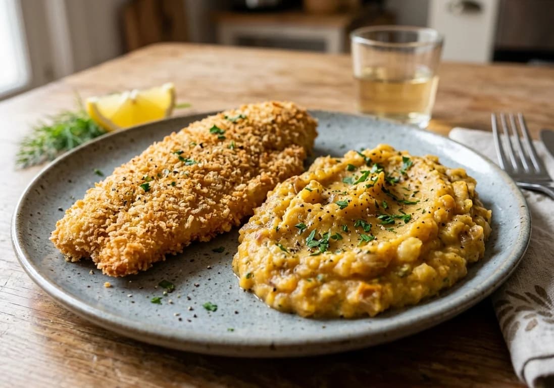 Brotola empanada com panko