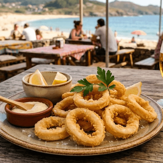 Fried squid in Roman style