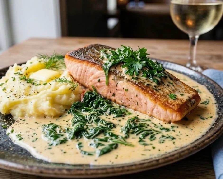 Salmon a la Florentina