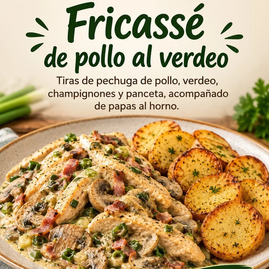 FRICASSE DE POLLO AL VERDEO