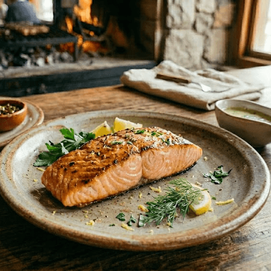 Grilled salmon