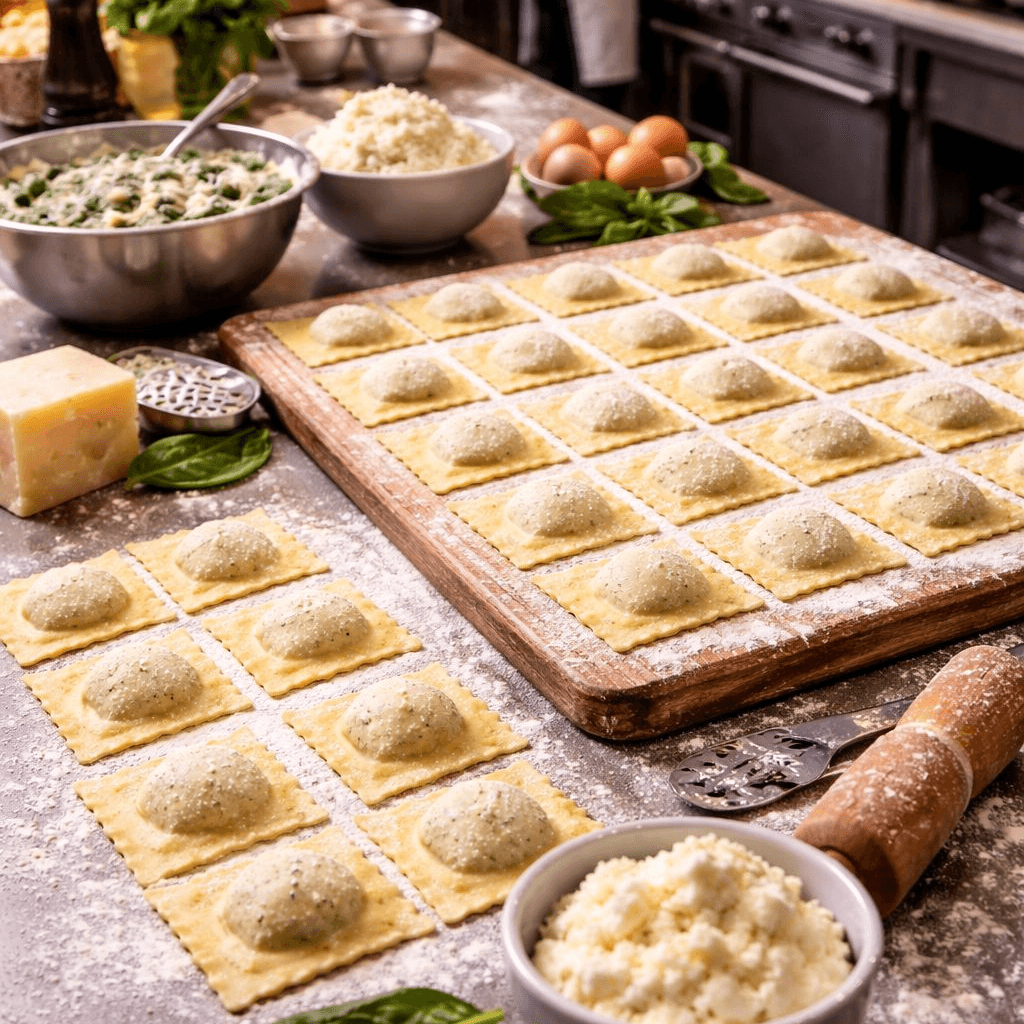 Vegetable ravioli