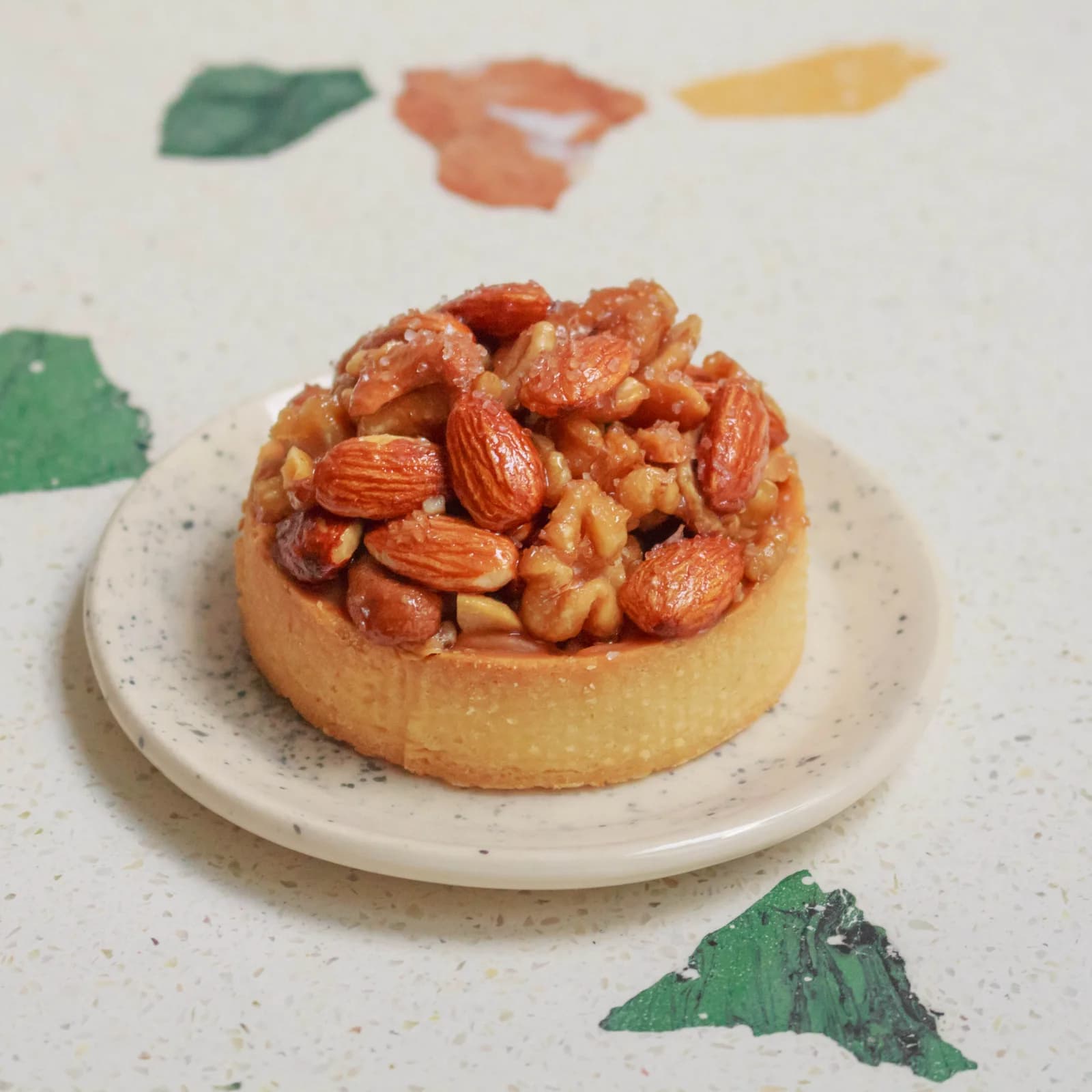 Tartín de dulce de leche con frutos secos