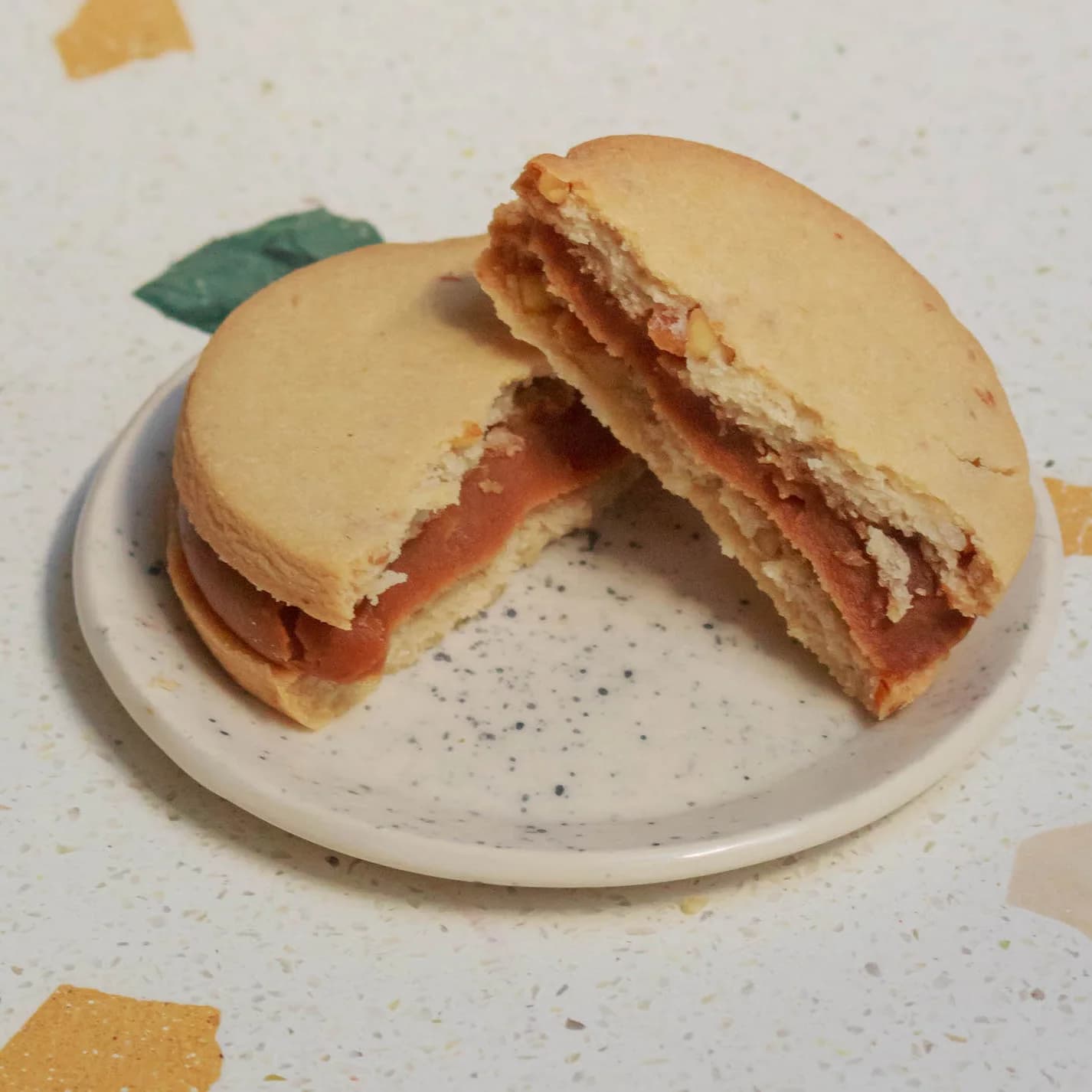 Alfajor dulce de leche y nuez