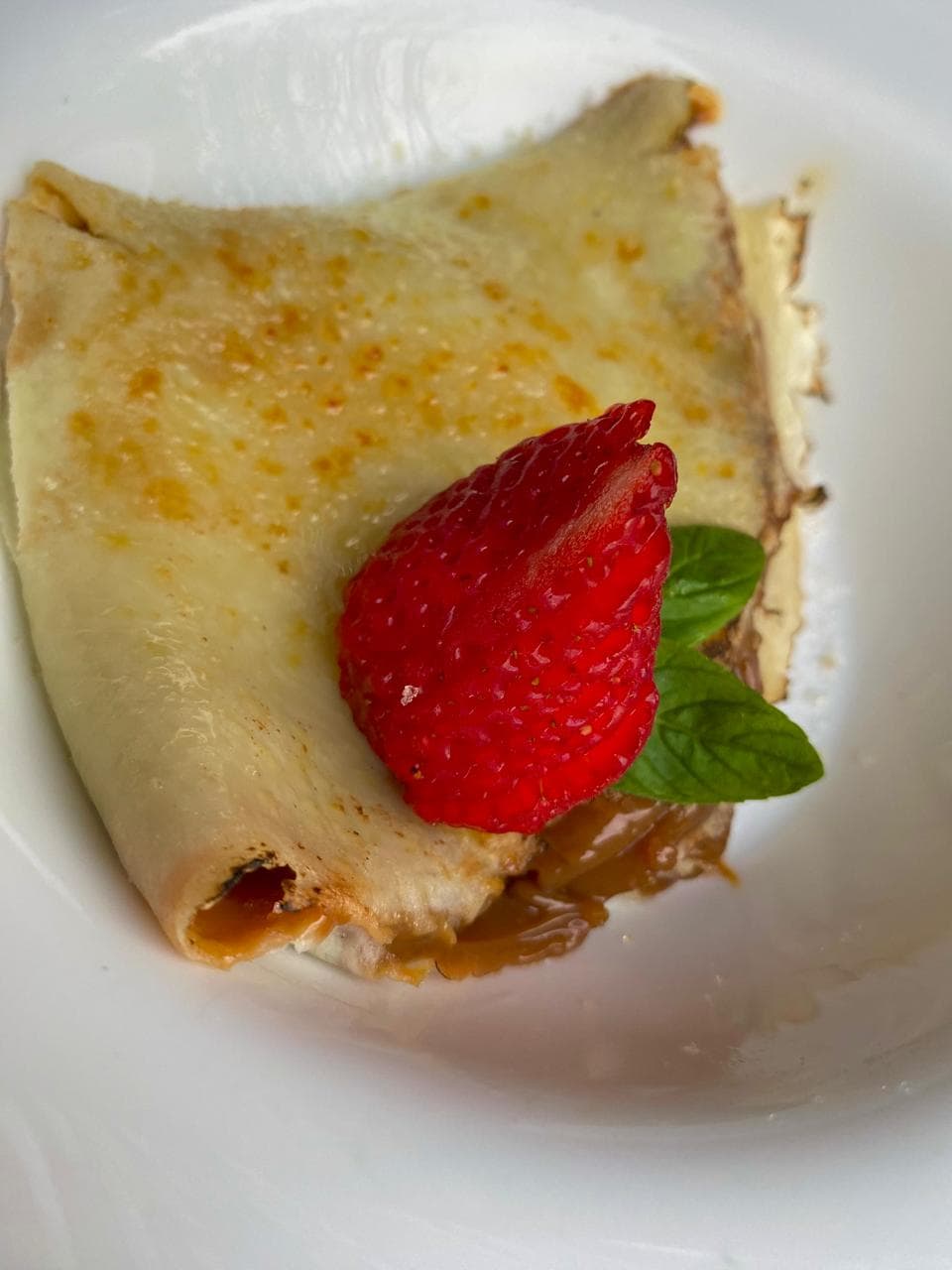 panqueque con dulce de leche