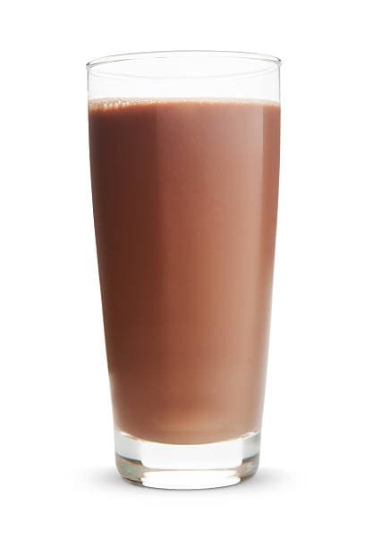 vaso de leche chocolatada