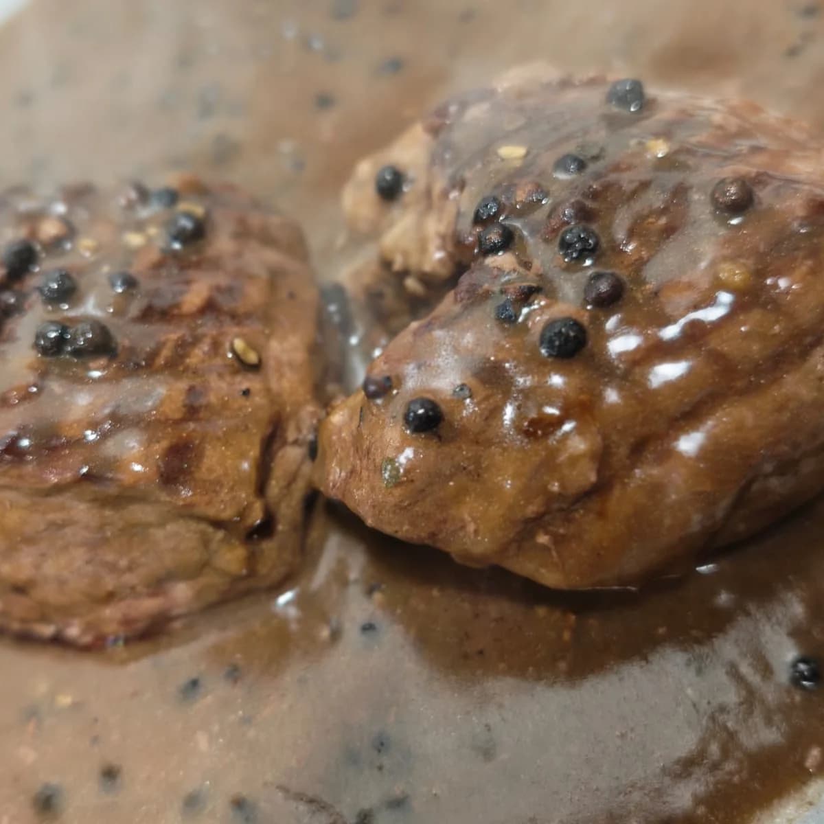 Mushroom, mustard, grilled or peppered pork loin