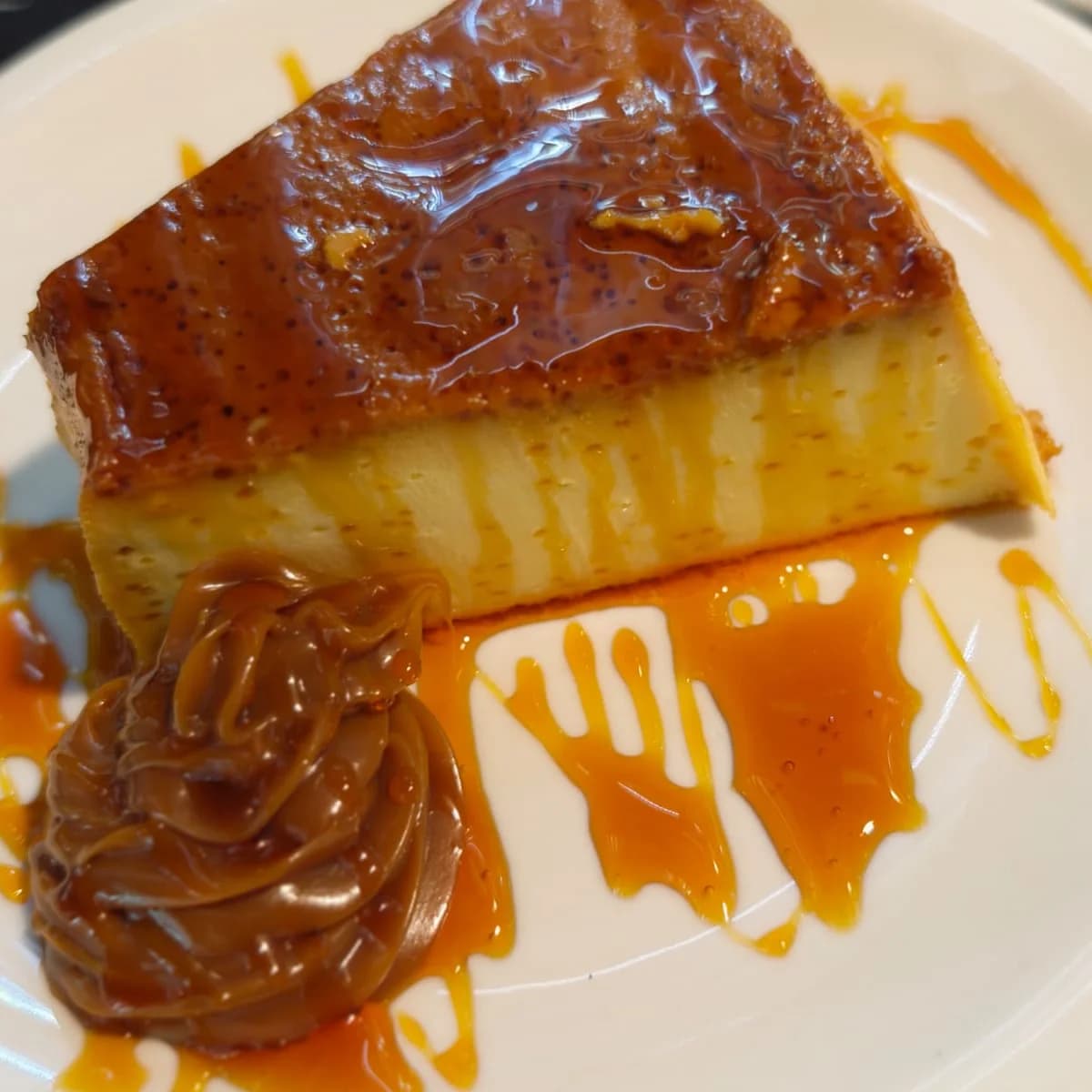 Homemade flan
