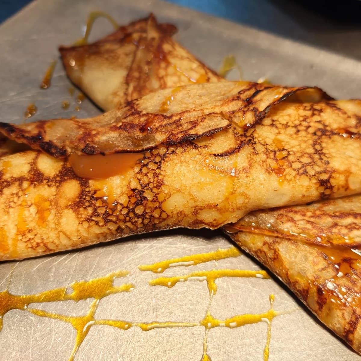 Pancakes with dulce de leche
