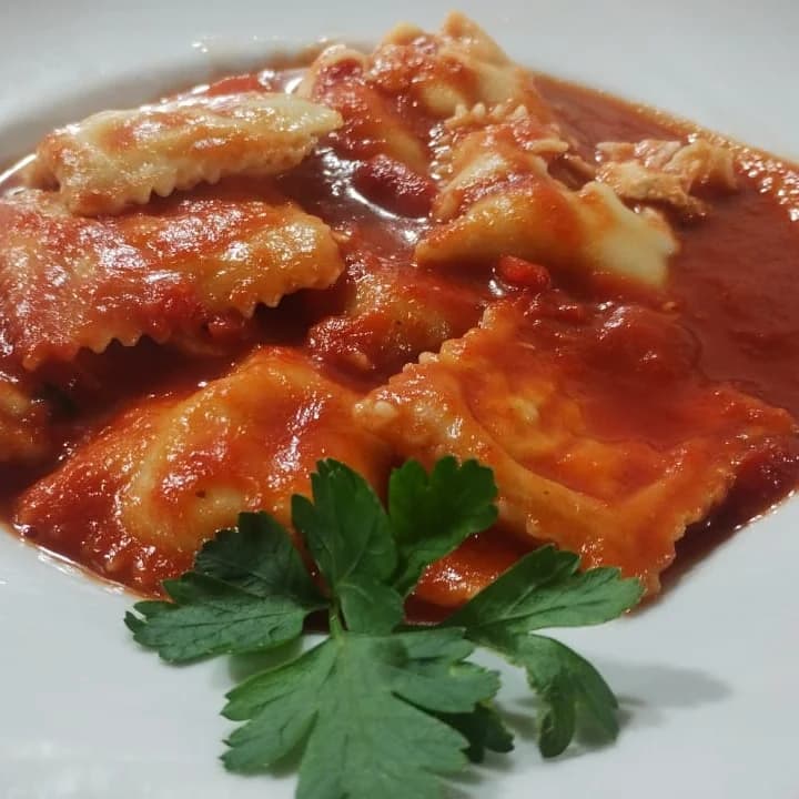 Traditional ricotta ravioli