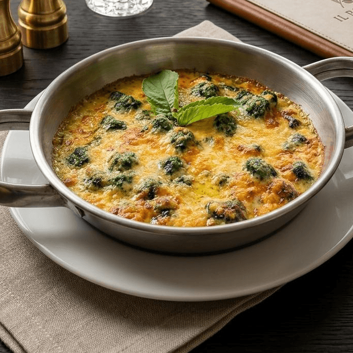 gratin spinach souffle gnocchi