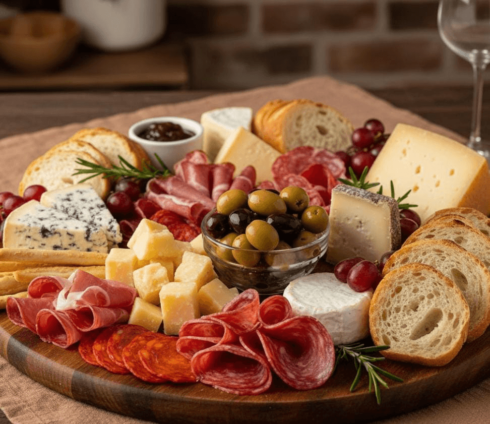 Selección de fiambres y quesos