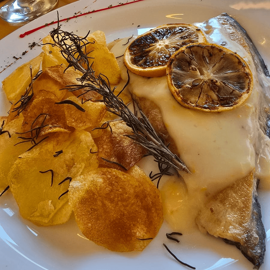 Pacu with citrus cream