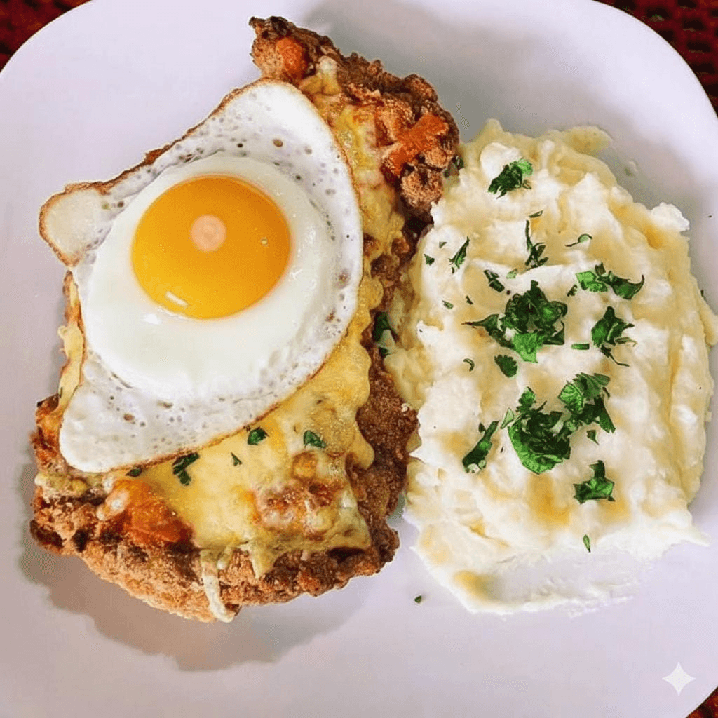 Milanesa napolitana a caballo